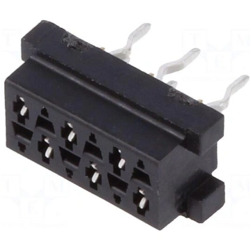Micro-MaTch | socket | female | PIN: 6 | THT | on 
