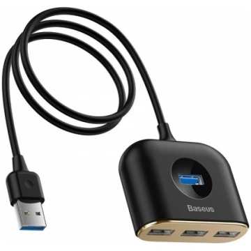 4-in-1 Baseus Square Round USB Adapter, HUB USB 3.