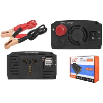 Strāvas pārveidotājs 12V -> 230V (600W) + 2xUSB 2.