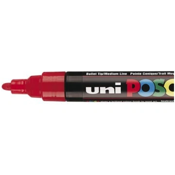 Marķieris UNI Posca PC-5M sarkans (15)