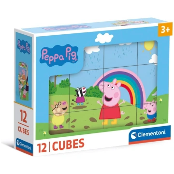 CLEMENTONI puzle Peppa Pig, 12 kubi, 41195 CLEMENT