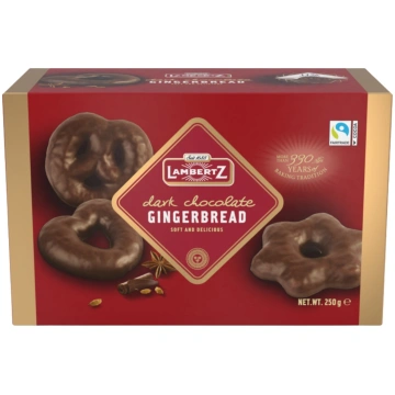 Lambertz piparkūkas tumšās šokolādes glazūrā 250g