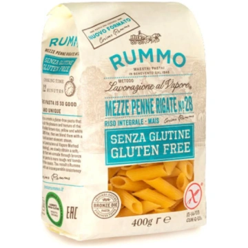 Bezglutēna makaroni RUMMO Penne Rigate N°28, 400g