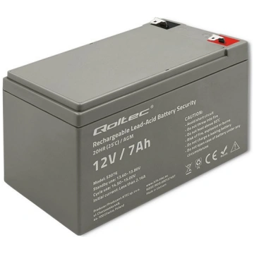 Qoltec 53076 AGM battery | 12V | 7Ah | max. 105A |