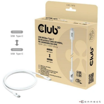 Club3D dokstacija CAC-1572 USB-C uz USB-C 1.2m bal