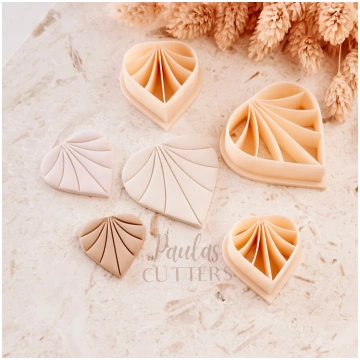 Polymer Clay Cutter, Fan Leaf Shape, Botanical Ear