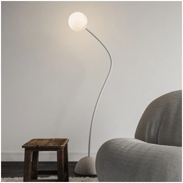 Karman stāvlampa Moony, balta, Ø 15 cm, augstums 1