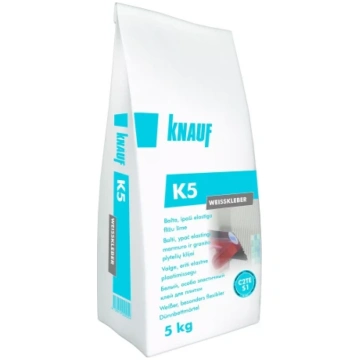 Knauf K5 balta, elastīga flīžu līme 5kg