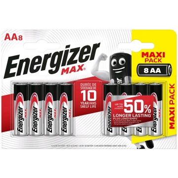 Energizer Max Alkaline Battery AA B8 | Price for 8