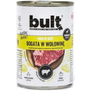 Mitrā suņu barība BULT Rich in beef 800 g — pilnvē