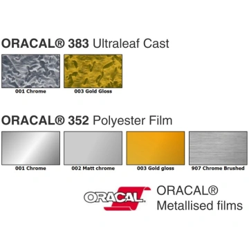 Metalizētas spoguļplēves ORACAL