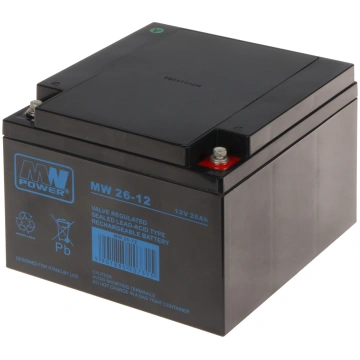 AKUMULATORS 12V/26AH-MW MW POWER