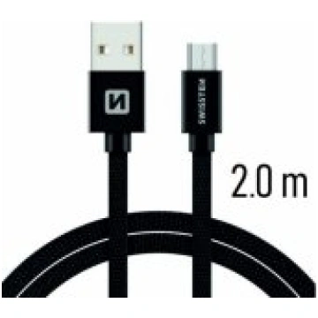 Swissten Textile Quick Charge 3.1 USB to Micro USB