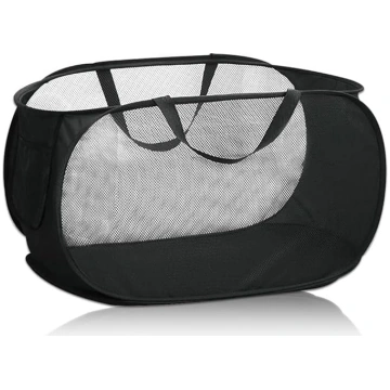 Veļas veļas grozs Mesh Foldable Portable Collapsib