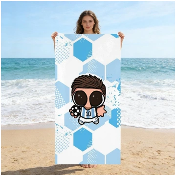 1Pc No.10 Soccer Athlete Messi Beach Towel Large Q