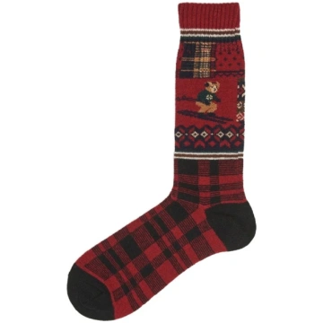 Holiday Bear Sock - Single Red Polo Ralph Lauren
