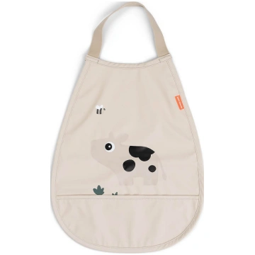 Done By Deer - Pull-Over Bib Tiny Farm Sand - izmē
