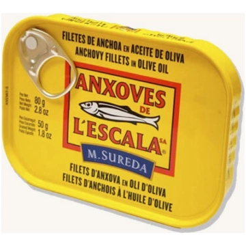 Anchovy fillets in olive oil, artisan, from Girona