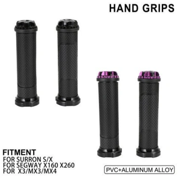 Throttle grip with metal tip PURPLE (2 pcs)