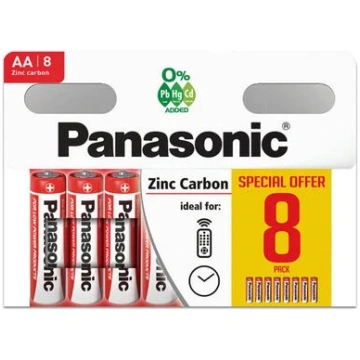 Panasonic baterijas cinka AA 8paka 5410853064527