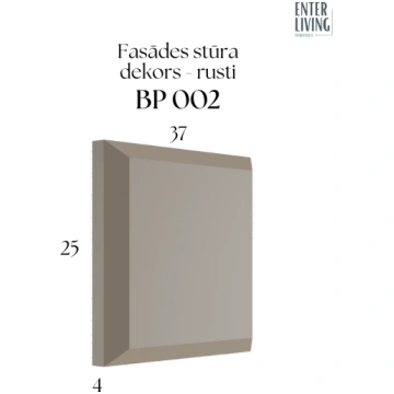 BP 002 Fasādes stūra dekors - rusti 37 x 25 x 4 cm