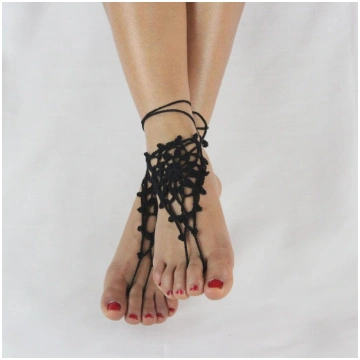 Crochet Barefoot Sandals Wedding Anklets Beach Ank