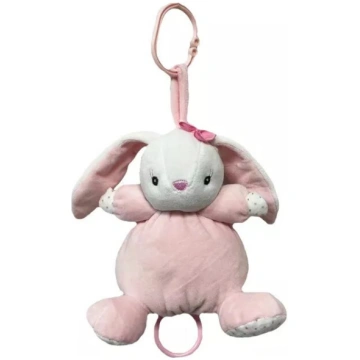 Mīkstā rotaļlieta TULILO Zaķis 17 cm — balts rozā,