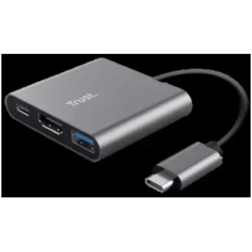 Dokstacija Trust Dalyx 3-in-1 Multiport USB-C Grey