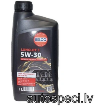 Motoreļļa 5W30 Belco Longlife 3 1L