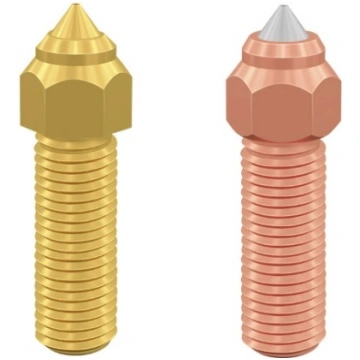 Nozzle kit 1pcs brass, 1pcs copper/hardened steel 