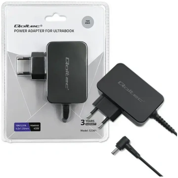 Qoltec 45W Ultrabook Laptop Power Adapter for Asus