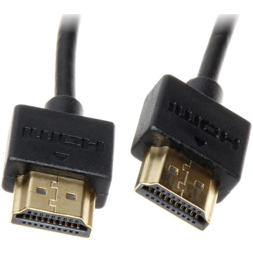 Kabel HDMI - HDMI 2m czarny (HDMI-2.0/SLIM) HDMI-2