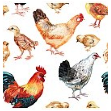 Salvetes dekupāžai "Lucky chickens", 33x33cm, 2 ga