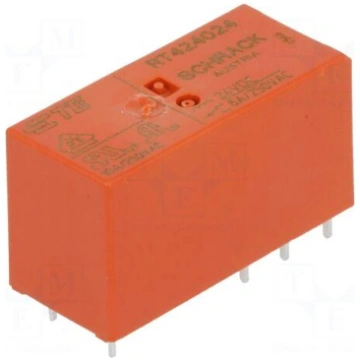 Relay: electromagnetic | DPDT | Ucoil: 24VDC | 8A 