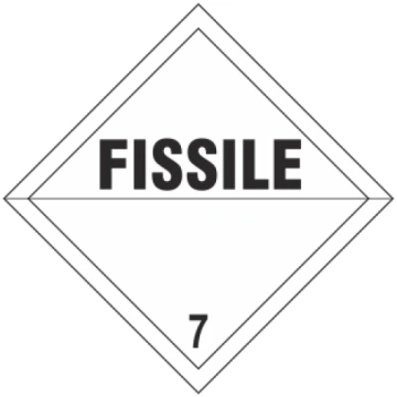 ADR zīme Skaldāmviela / Fissile Alumīnijs (neobond