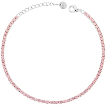 Multi-Cut Ruby Red and Pink Tennis Bracelet, s925 