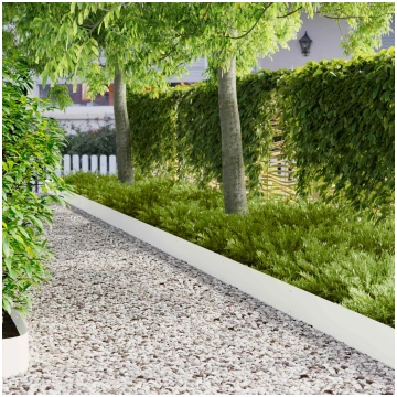 Zāliena apmale 10 pcs 103 x 20 cm tērauds balts
