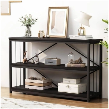 LVB Console Table, Black, Narrow Wood Console Tabl