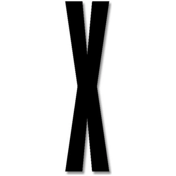 Dekoratīvs burts Design Letters O akrila melns 8 c