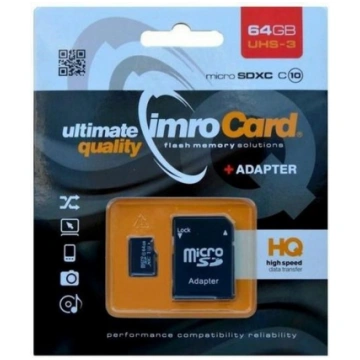 IMRO Memory Card microSDXC 64GB / Class 10 / UHS-3