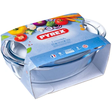 Stikla trauks Pyrex Essentials, caurspīdīga krās.,