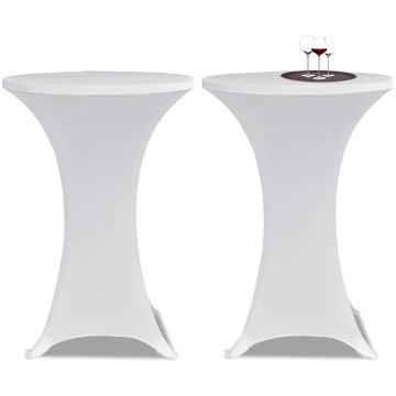 Elastīgs galdauts stāvgaldiem 60 cm 2 gab. balts
