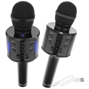 Bezvadu „Karaoke“ mikrofons „Bluetooth“ skaļrunis 