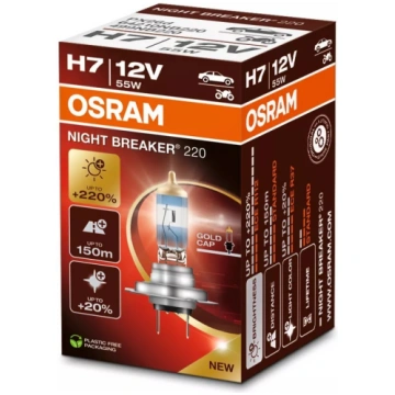 H7 Autospuldze OSRAM Night Breaker 220, 12v, 55w, 