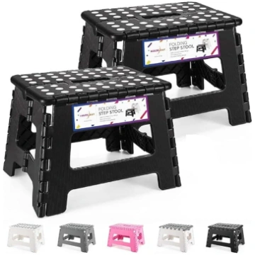 HOUSE DAY Folding Step Stool, 22 cm, Pack of 2, Fo