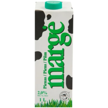 Piens MARGE 2 %, UHT, 1 L