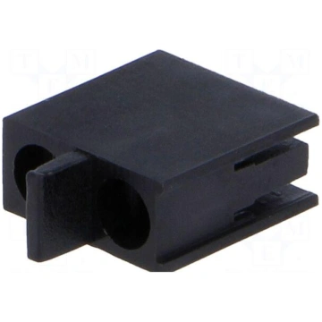 LED housing | 3mm | polyamide | angular | black | 
