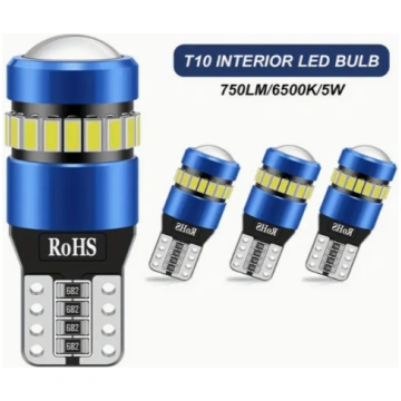 W5W balta - T10 LED 18+1 diožu CANBUS auto spuldze