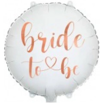 Folijas balons "bride to be", 45cm, balts, nespīdī
