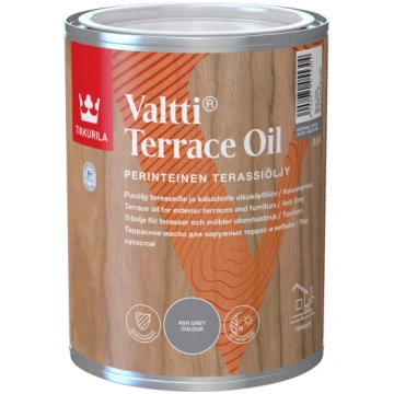 Koksnes eļļa Tikkurila Valtti Terrace Oil, pelēka 
